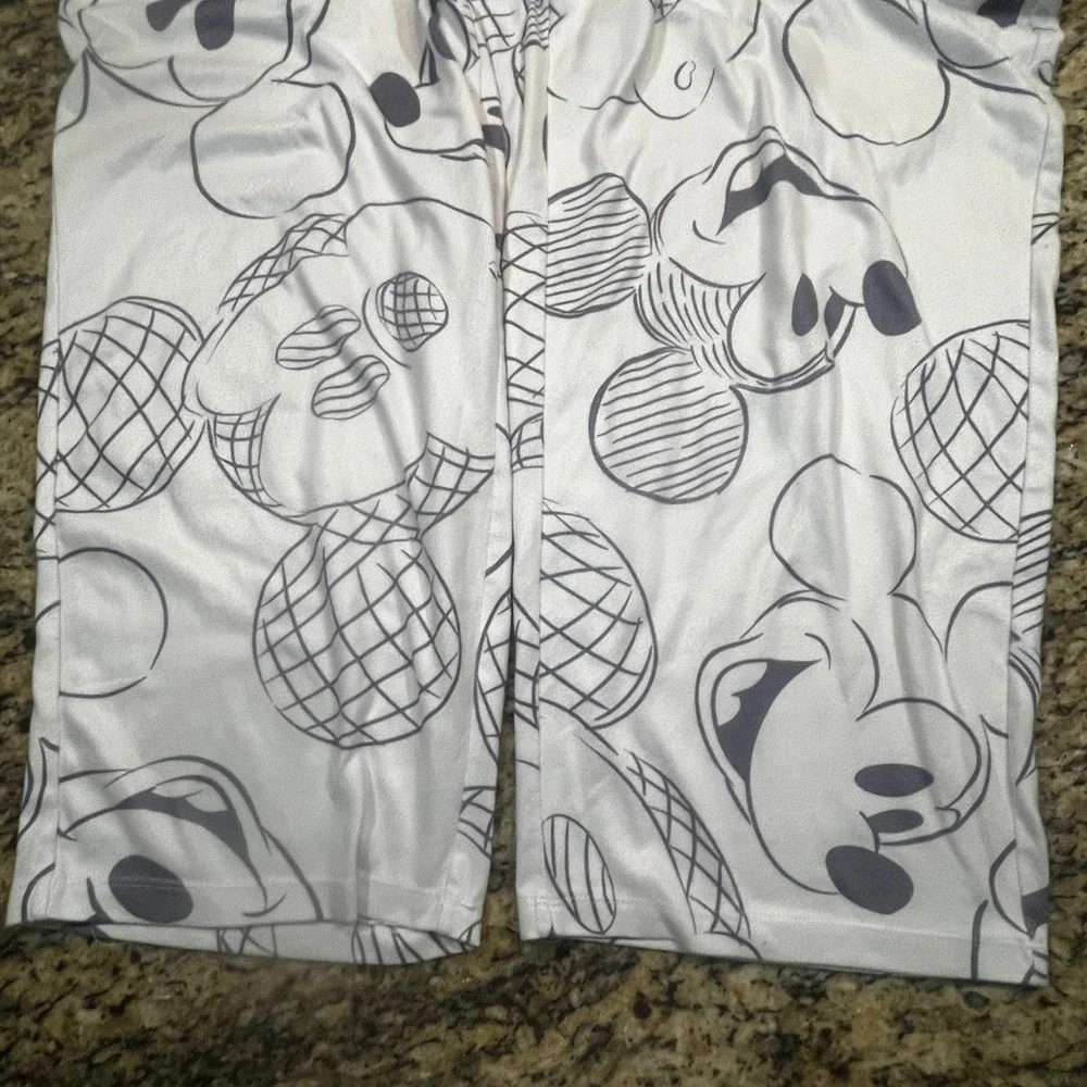 Disney Mickey Mouse Pajama Pants Womens 3X Gray White Sketch Print Drawstring - Picture 3 of 6